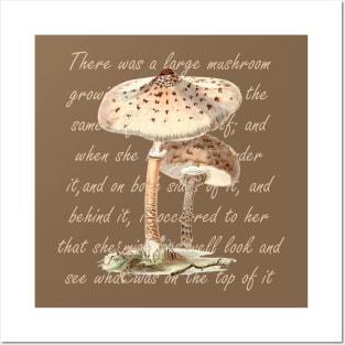 Lispe Mushroom and Alice quote Posters and Art